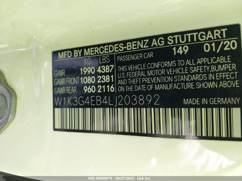2020 MERCEDES-BENZ A-CLASS A 220 - W1K3G4EB4LJ203892
