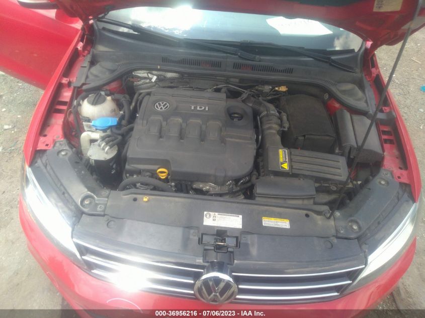 2015 VOLKSWAGEN JETTA SEDAN 2.0L TDI SE - 3VWLA7AJXFM285027