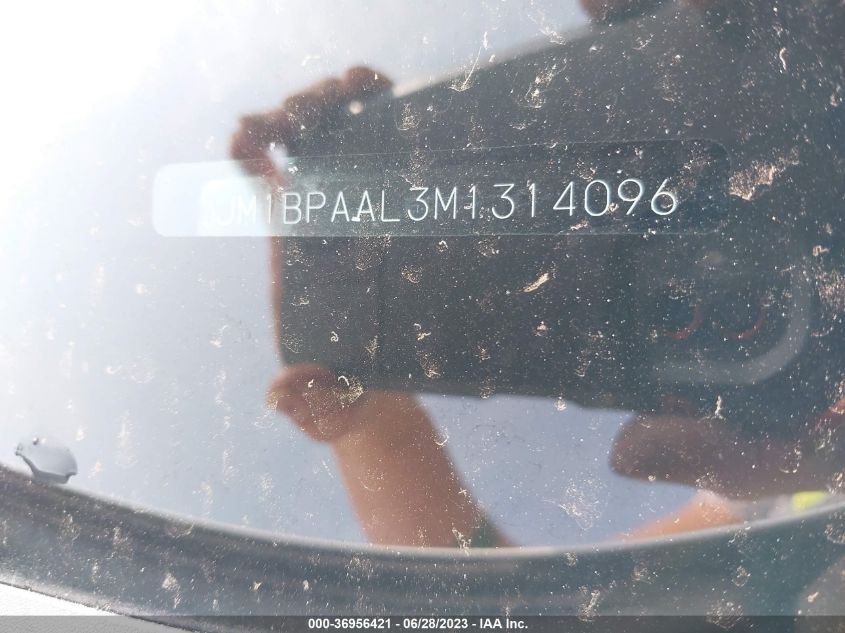 VIN JM1BPAAL3M1314096 2021 MAZDA MAZDA3 SEDAN 2.5 S