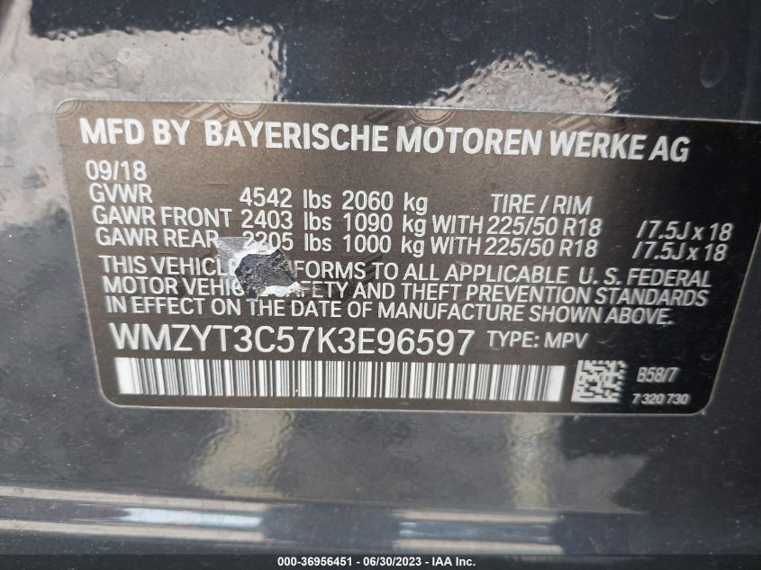 2019 MINI COUNTRYMAN COOPER S - WMZYT3C57K3E96597