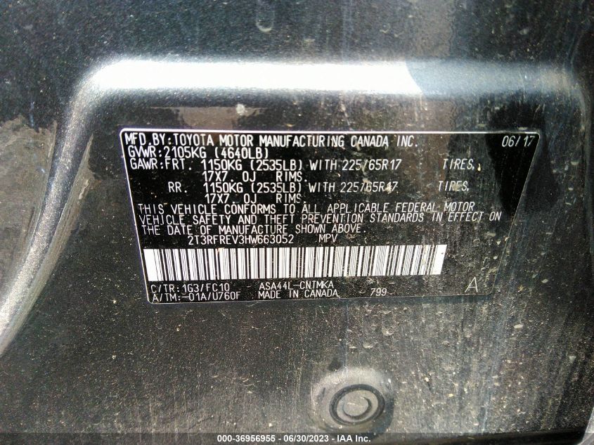 2017 TOYOTA RAV4 XLE - 2T3RFREV3HW663052