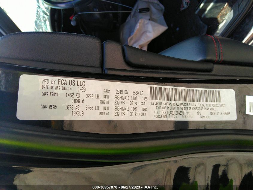 2020 JEEP GRAND CHEROKEE TRAILHAWK - 1C4RJFLG6LC264598