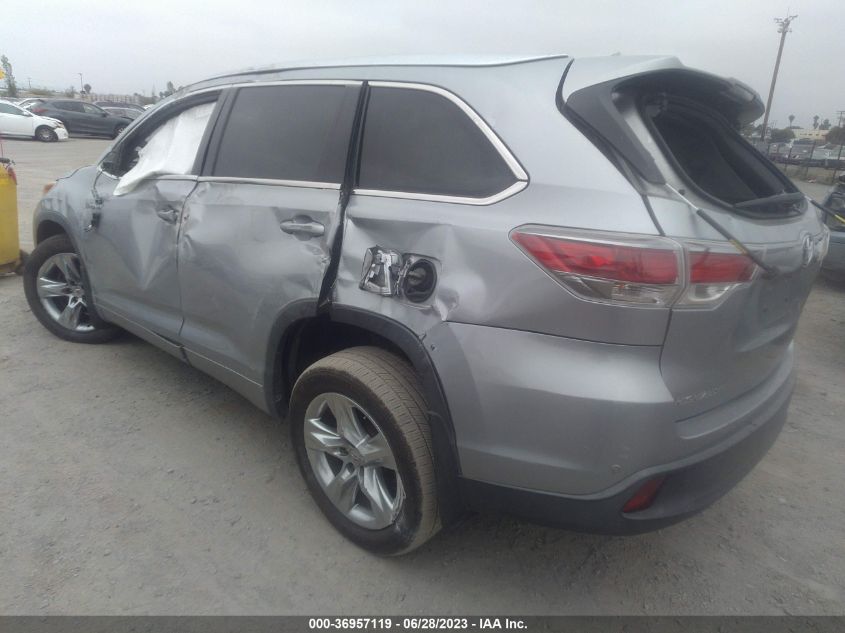 2015 TOYOTA HIGHLANDER HYBRID LIMITED - 5TDDCRFH9FS008839