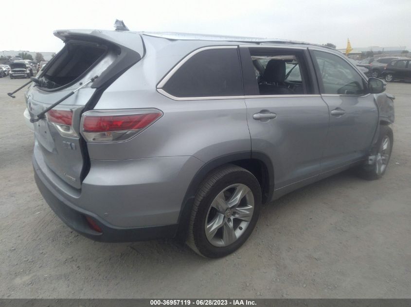 2015 TOYOTA HIGHLANDER HYBRID LIMITED - 5TDDCRFH9FS008839