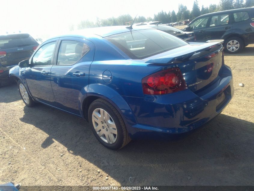 2013 DODGE AVENGER SE - 1C3CDZAB4DN650615