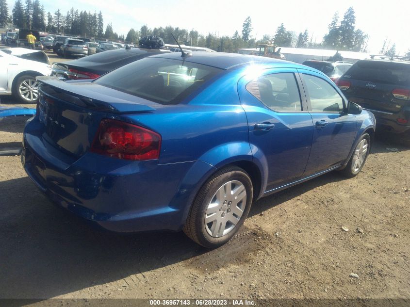 2013 DODGE AVENGER SE - 1C3CDZAB4DN650615