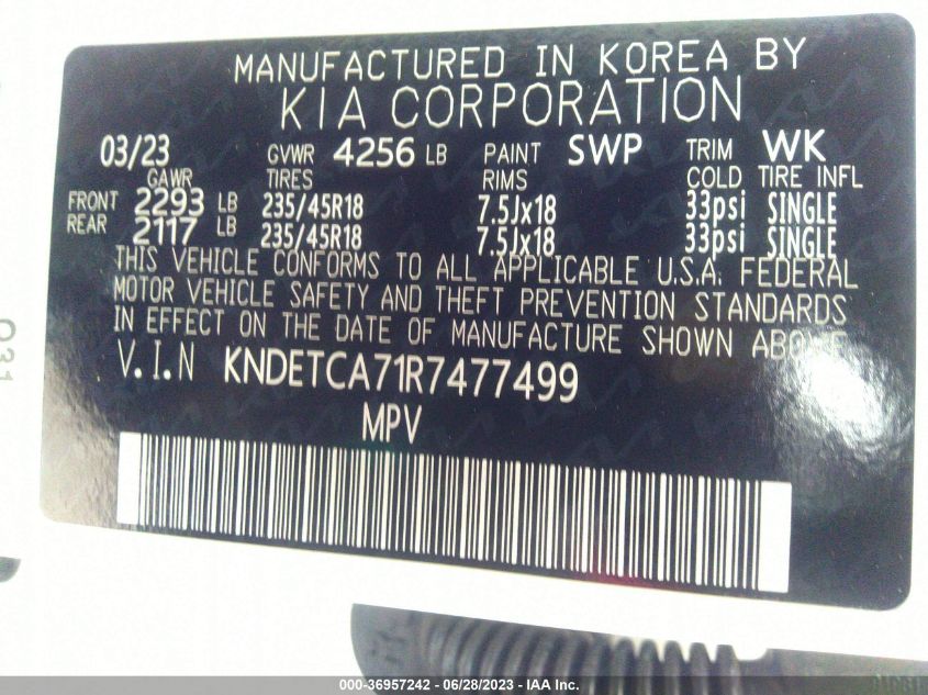 2024 KIA SELTOS SX - KNDETCA71R7477499