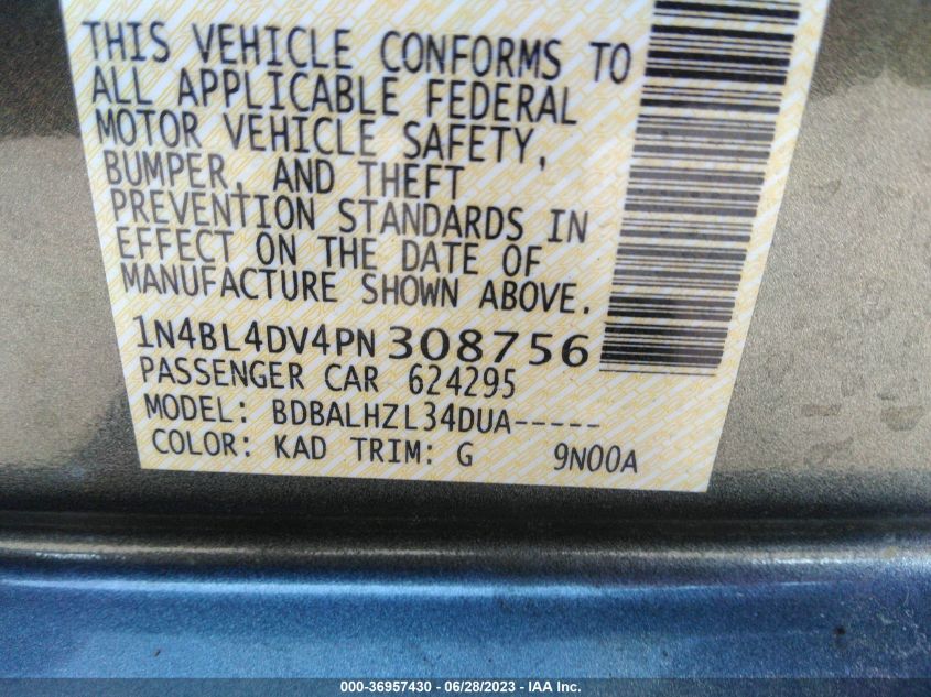 2023 NISSAN ALTIMA 2.5 SV - 1N4BL4DV4PN308756