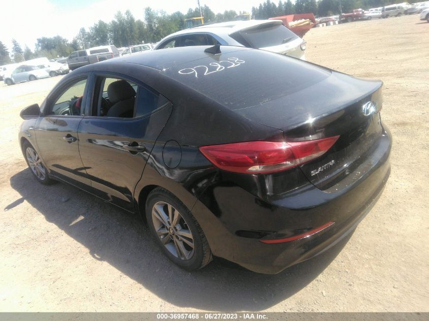 2018 HYUNDAI ELANTRA LIMITED/VALUE EDITION/SEL - 5NPD84LF3J8315350