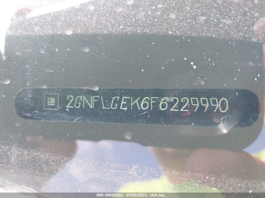 2015 CHEVROLET EQUINOX LT - 2GNFLGEK6F6229990