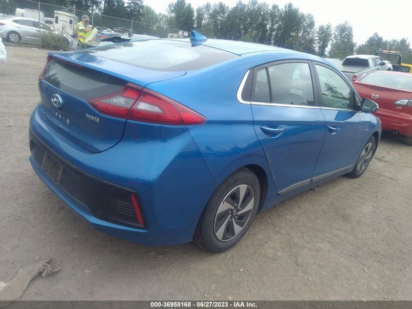 2017 HYUNDAI IONIQ HYBRID SEL - KMHC75LC2HU035098