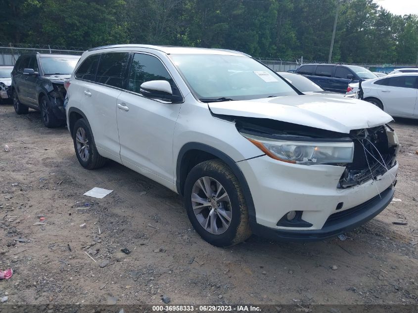 2015 TOYOTA HIGHLANDER XLE - 5TDKKRFH1FS076711