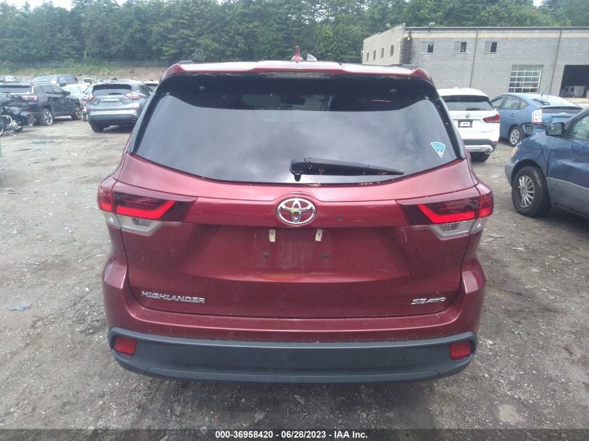 2019 TOYOTA HIGHLANDER SE/XLE - 5TDJZRFHXKS611858