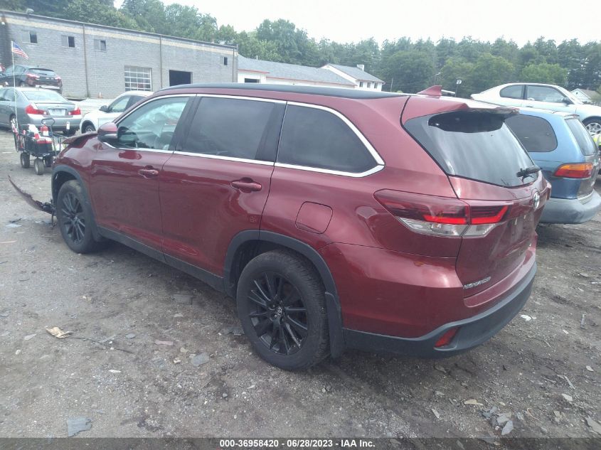 2019 TOYOTA HIGHLANDER SE/XLE - 5TDJZRFHXKS611858