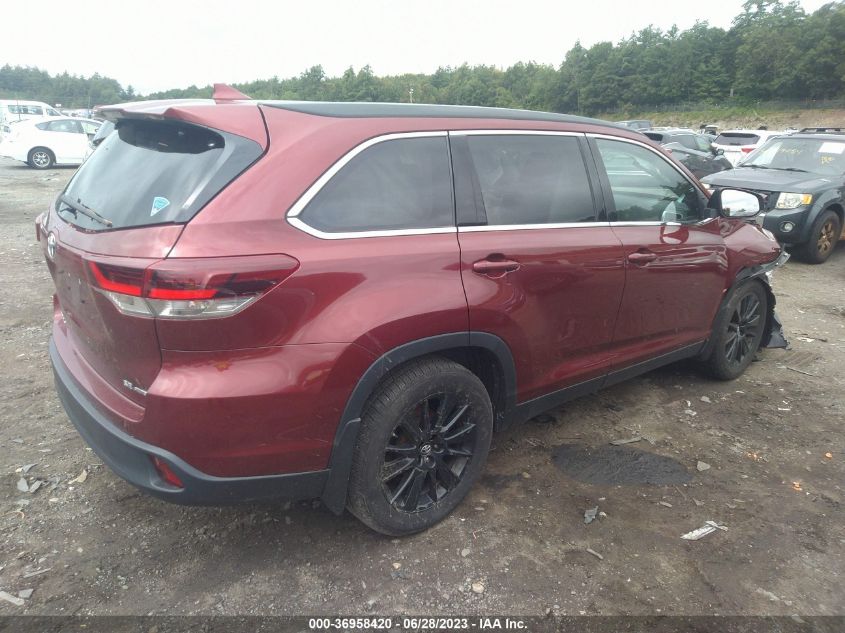 2019 TOYOTA HIGHLANDER SE/XLE - 5TDJZRFHXKS611858