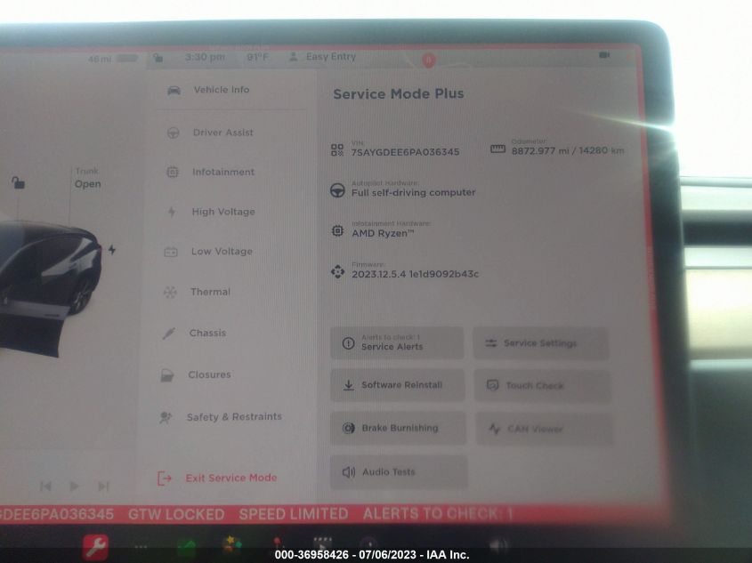 2023 TESLA MODEL Y LONG RANGE - 7SAYGDEE6PA036345