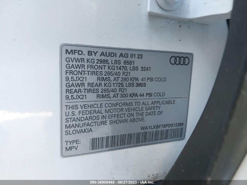 2023 AUDI Q7 PREMIUM PLUS - WA1LXBF78PD012399