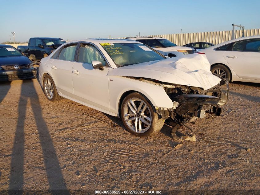2022 AUDI A4 SEDAN S LINE PREMIUM PLUS - WAUEAAF49NN013663