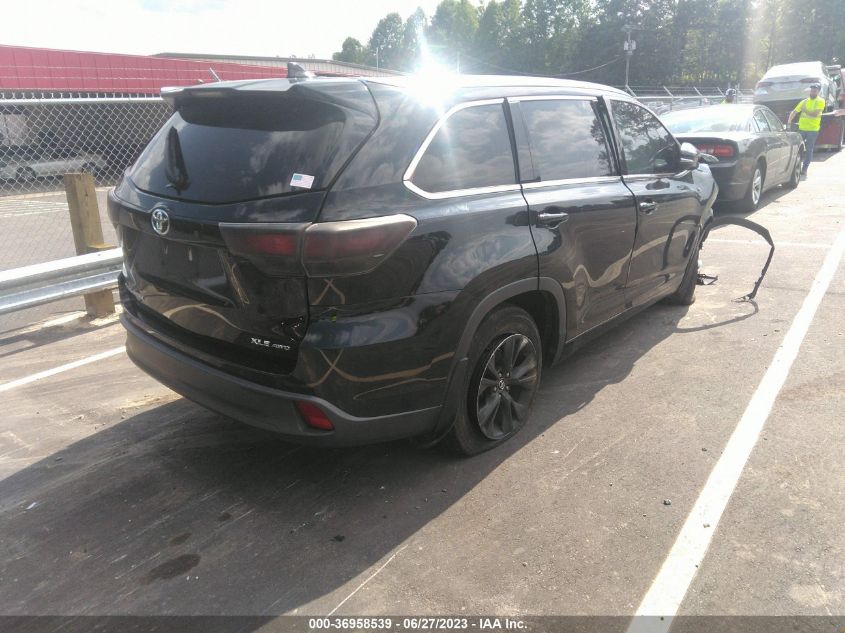 2016 TOYOTA HIGHLANDER XLE - 5TDJKRFH6GS316364