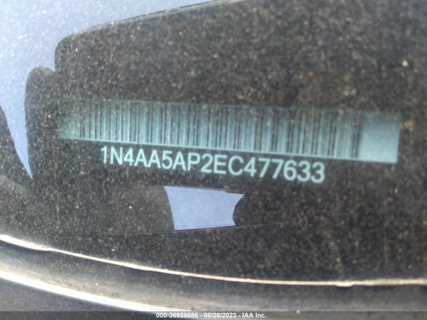 2014 NISSAN MAXIMA S/SV - 1N4AA5AP2EC477633