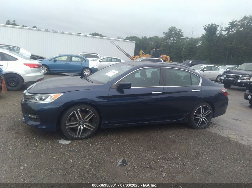 2016 HONDA ACCORD SEDAN SPORT - 1HGCR2F69GA032493