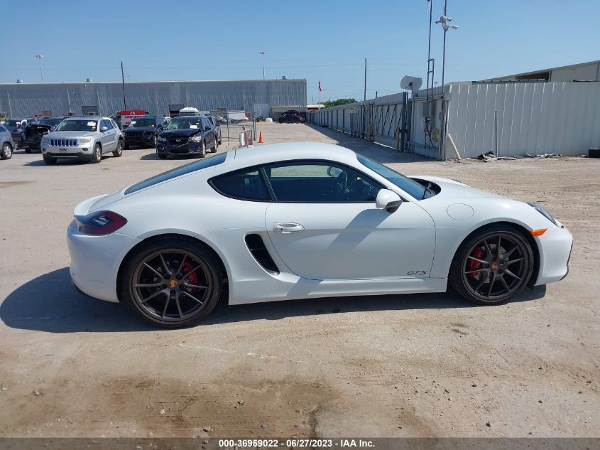 2016 PORSCHE CAYMAN S/GTS WP0AB2A82GK186265