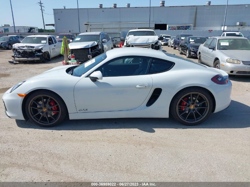 2016 PORSCHE CAYMAN S/GTS WP0AB2A82GK186265