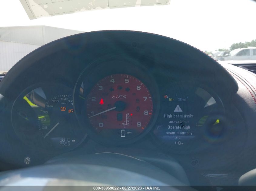 2016 PORSCHE CAYMAN S/GTS WP0AB2A82GK186265