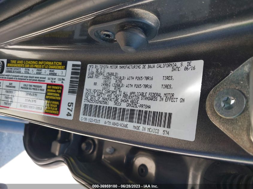 2016 TOYOTA TACOMA SR5/TRD SPORT - 3TMAZ5CN3GM025061