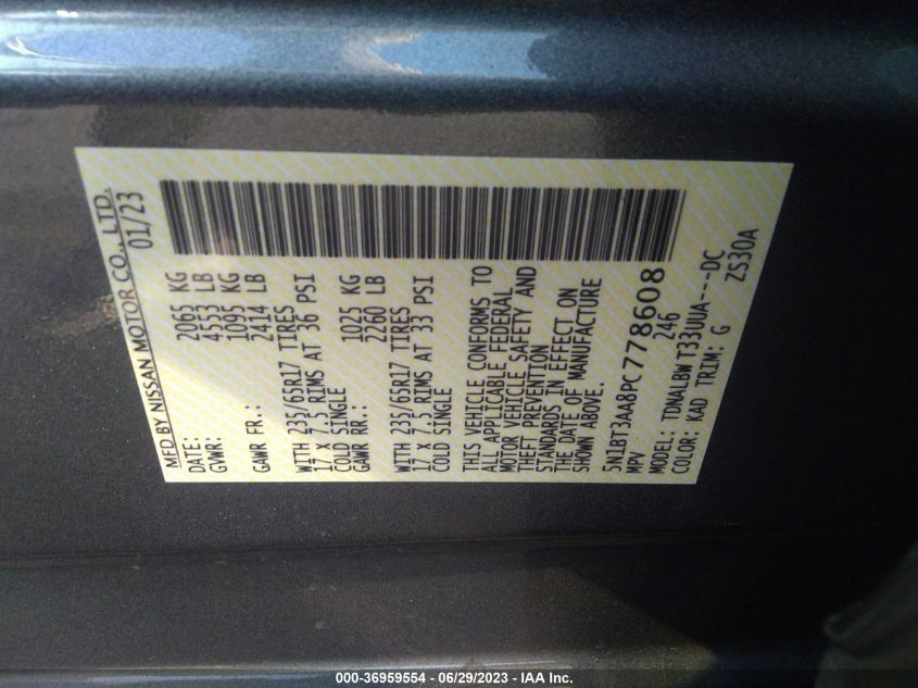 2023 NISSAN ROGUE S - 5N1BT3AA8PC778608