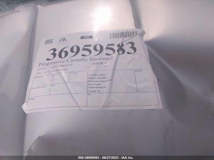 2015 CHEVROLET IMPALA LS - 2G11Z5SL7F9146806