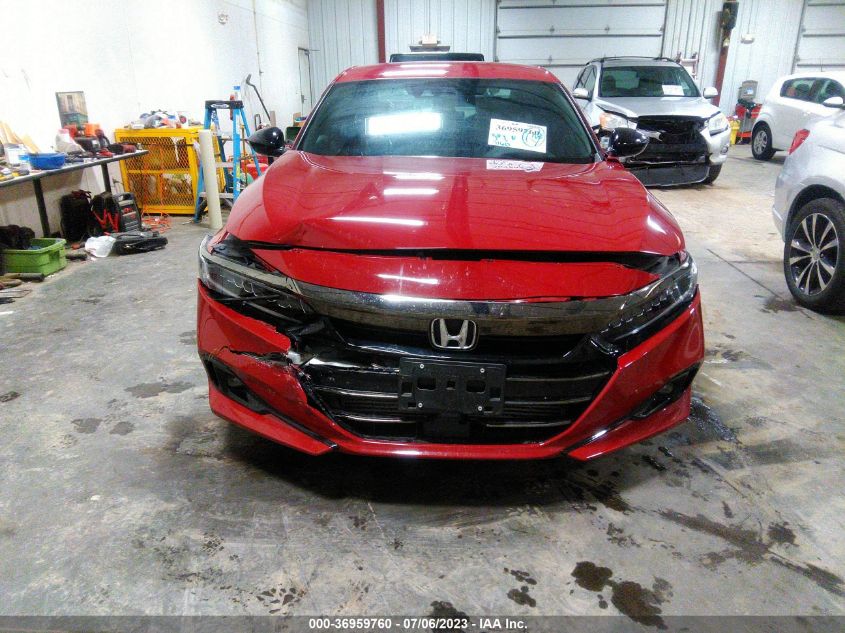 2021 HONDA ACCORD SEDAN SPORT - 1HGCV1F35MA098756