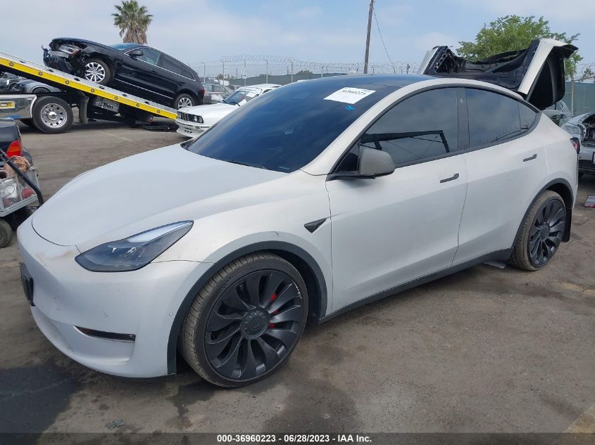 2022 TESLA MODEL Y PERFORMANCE - 7SAYGDEF8NF343329