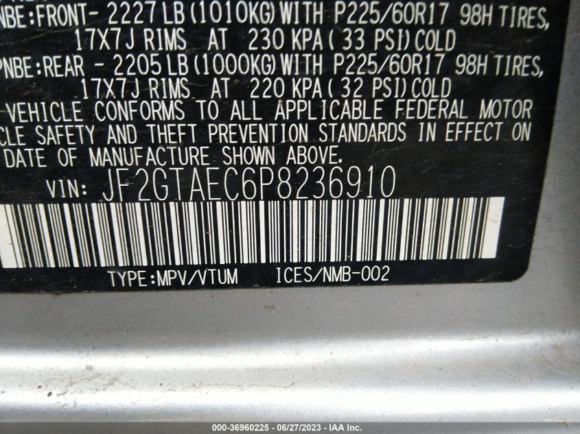 2023 SUBARU CROSSTREK PREMIUM - JF2GTAEC6P8236910