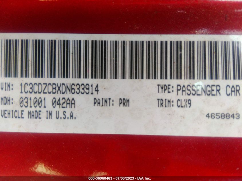 2013 DODGE AVENGER SXT - 1C3CDZCBXDN633914