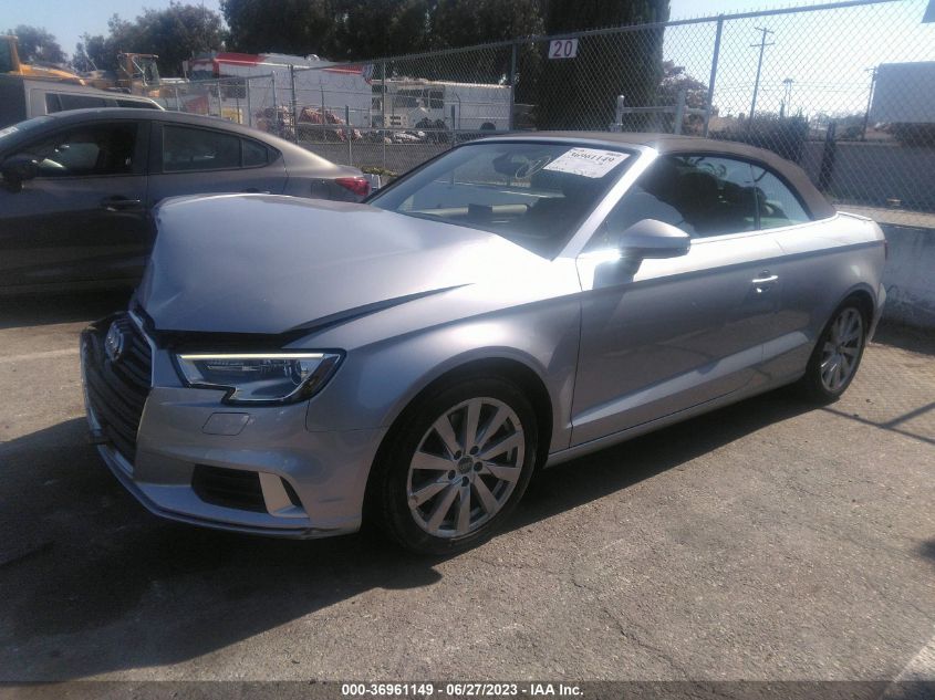 2017 AUDI A3 CABRIOLET PREMIUM - WAU6ULFFXH1078221