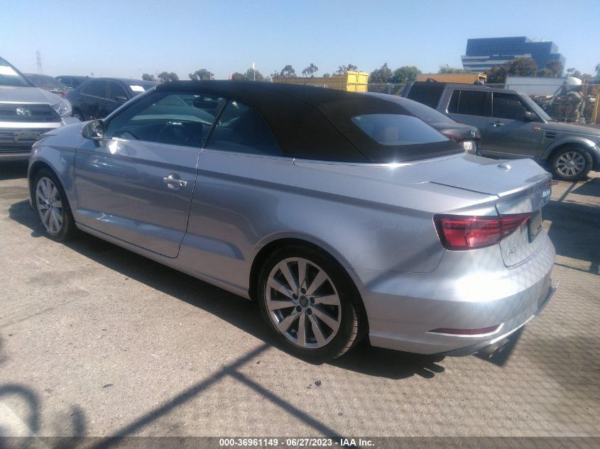 2017 AUDI A3 CABRIOLET PREMIUM - WAU6ULFFXH1078221