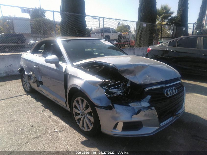 2017 AUDI A3 CABRIOLET PREMIUM - WAU6ULFFXH1078221