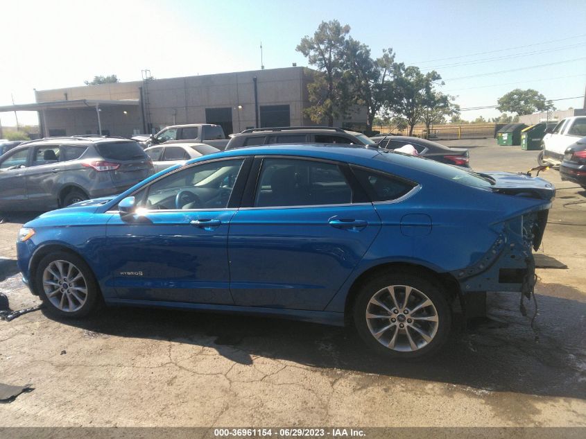 2017 FORD FUSION HYBRID SE - 3FA6P0LUXHR323509