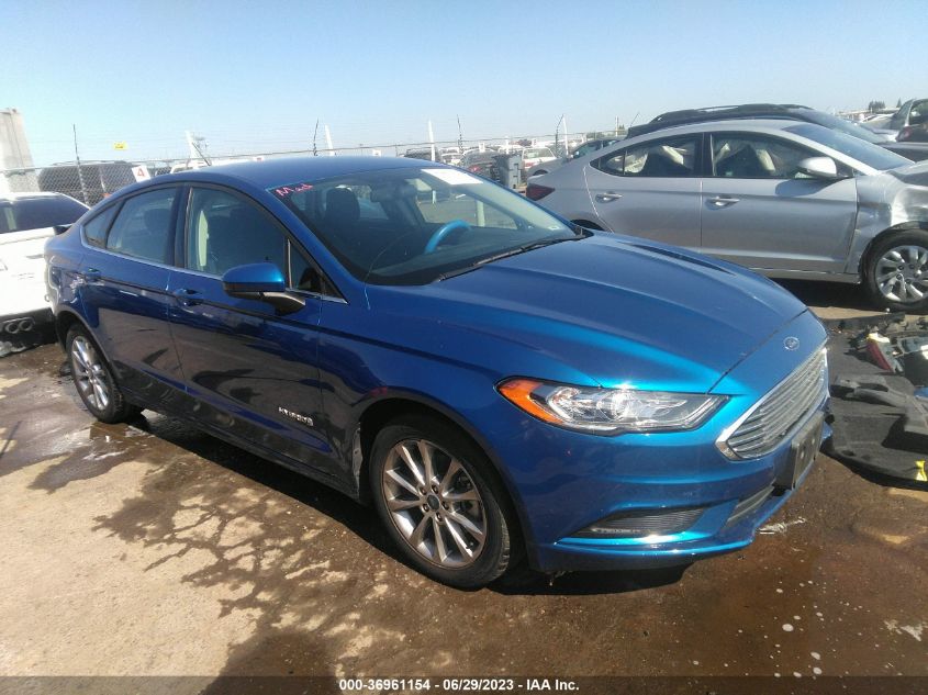 2017 FORD FUSION HYBRID SE - 3FA6P0LUXHR323509