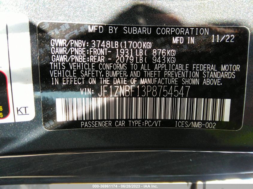 2023 TOYOTA GR86 PREMIUM - JF1ZNBF13P8754547