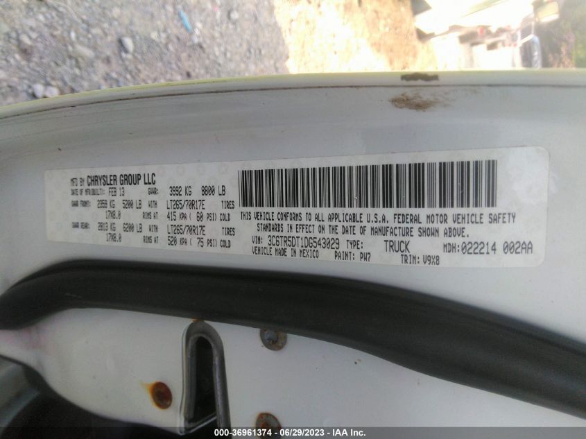 2013 RAM 2500 SLT - 3C6TR5DT1DG543029