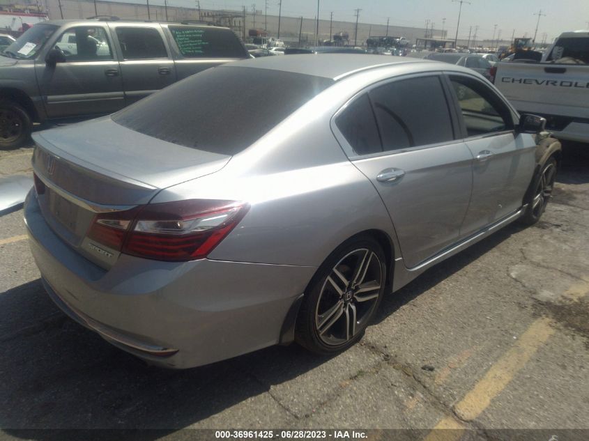 2017 HONDA ACCORD SEDAN SPORT - 1HGCR2F50HA124438
