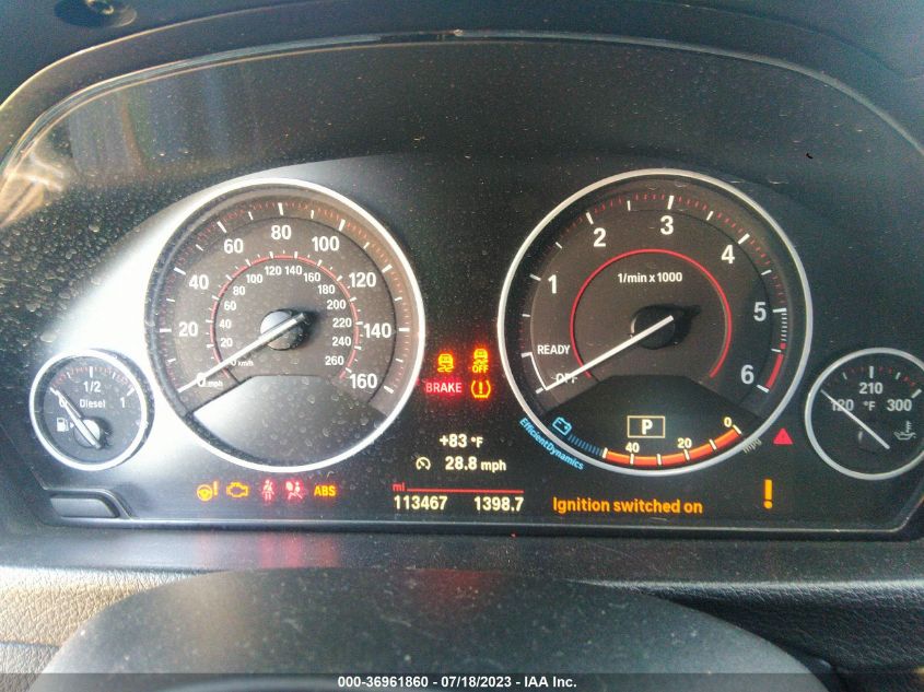 2016 BMW 3 SERIES 328D - WBA8E5C54GK388306