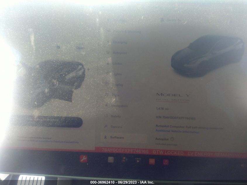 2023 TESLA MODEL Y PERFORMANCE - 7SAYGDEFXPF746165