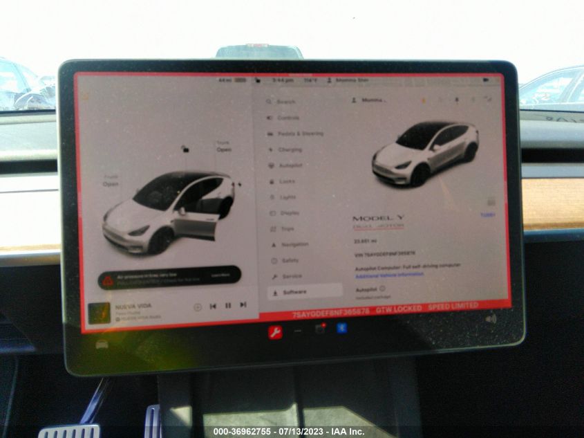 2022 TESLA MODEL Y PERFORMANCE - 7SAYGDEF8NF365878