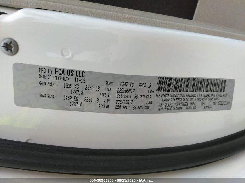 2020 CHRYSLER VOYAGER LX - 2C4RC1CG8LR136660