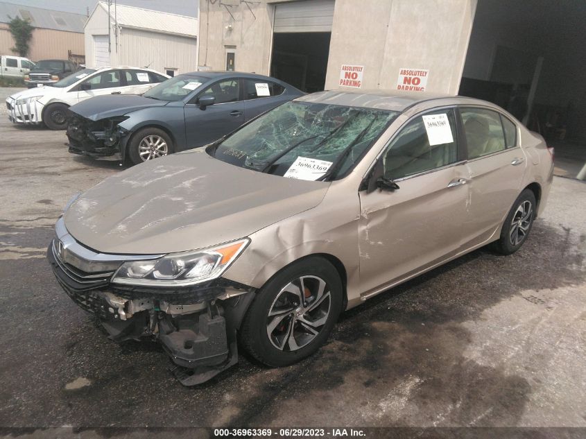 2016 HONDA ACCORD SEDAN LX - 1HGCR2F38GA005629