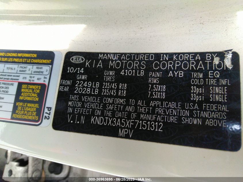2015 KIA SOUL ! - KNDJX3A5XF7151312