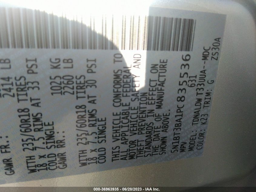 2023 NISSAN ROGUE SV - 5N1BT3BA1PC835536